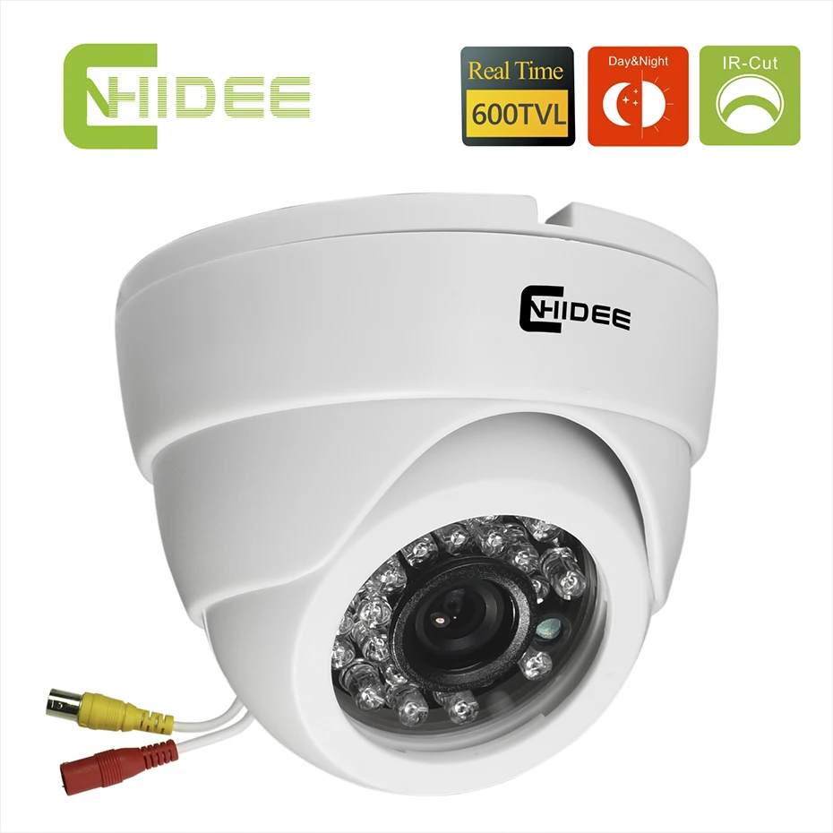 Audio Dome camera 800TVL 1//4/" CMOS IR-CUT 3.6mm lens 24IR cctv security camera