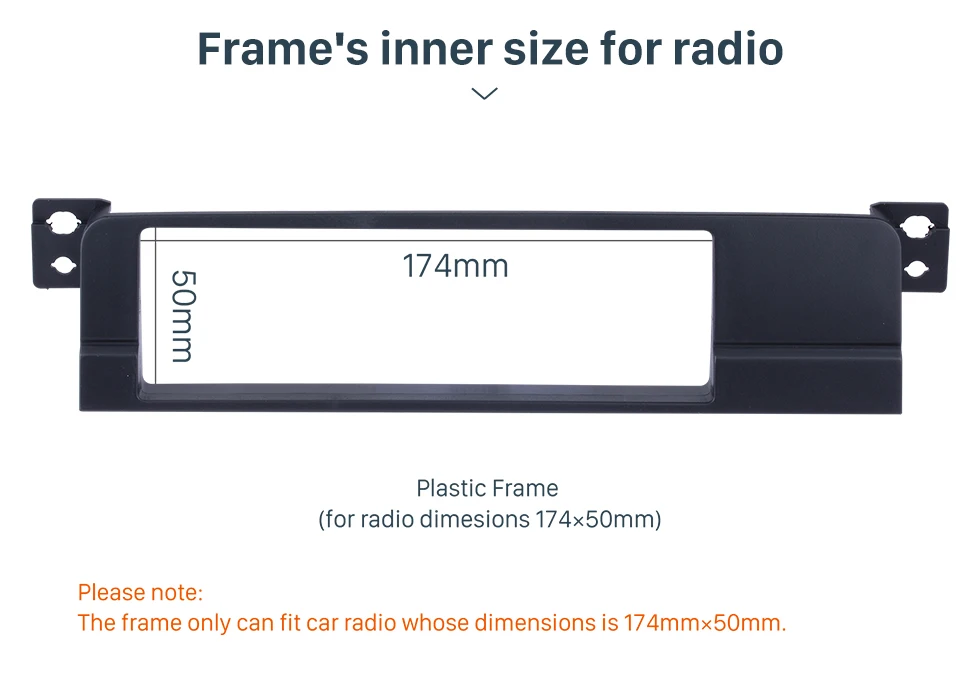 Seicane High quality One DIN 2003-2005 BMW 3 E46 Car Radio Fascia Dash Panel Stereo Frame DVD Player Trim Refitting Kit