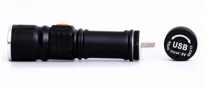 Cheap 2019 Wosawe T6 LED Bicycle Light Super Light USB Rechargeable Bike Waterproof Built-in Battery Head Front Bike Light Flashlight 6