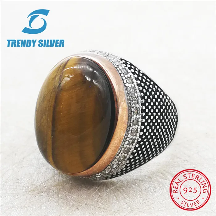 Серебро 925 ювелирные украшения мужские кольца мужские аксессуары бирюзовый драгоценный камень натуральный черный оникс Красный Агат модное серебристое TCR8032