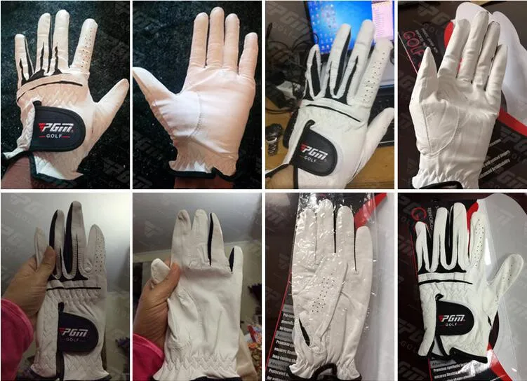 PGM мужские перчатки для гольфа высокого качества из натуральной кожи мягкие Нескользящие дышащие овчины левая рука или правая рука спортивные перчатки для гольфа