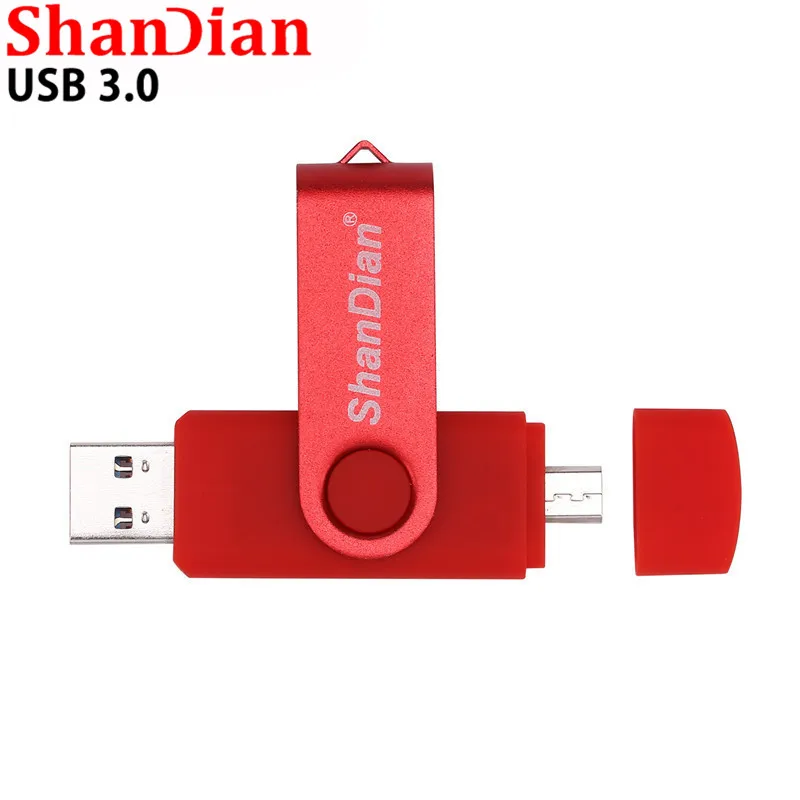 SHANDIAN USB 3,0 OTG Usb флеш-накопитель, 4 ГБ, 8 ГБ, 32 ГБ, 64 ГБ, 128 ГБ, карта памяти, Usb флешка, флешка флеш-накопитель для Android