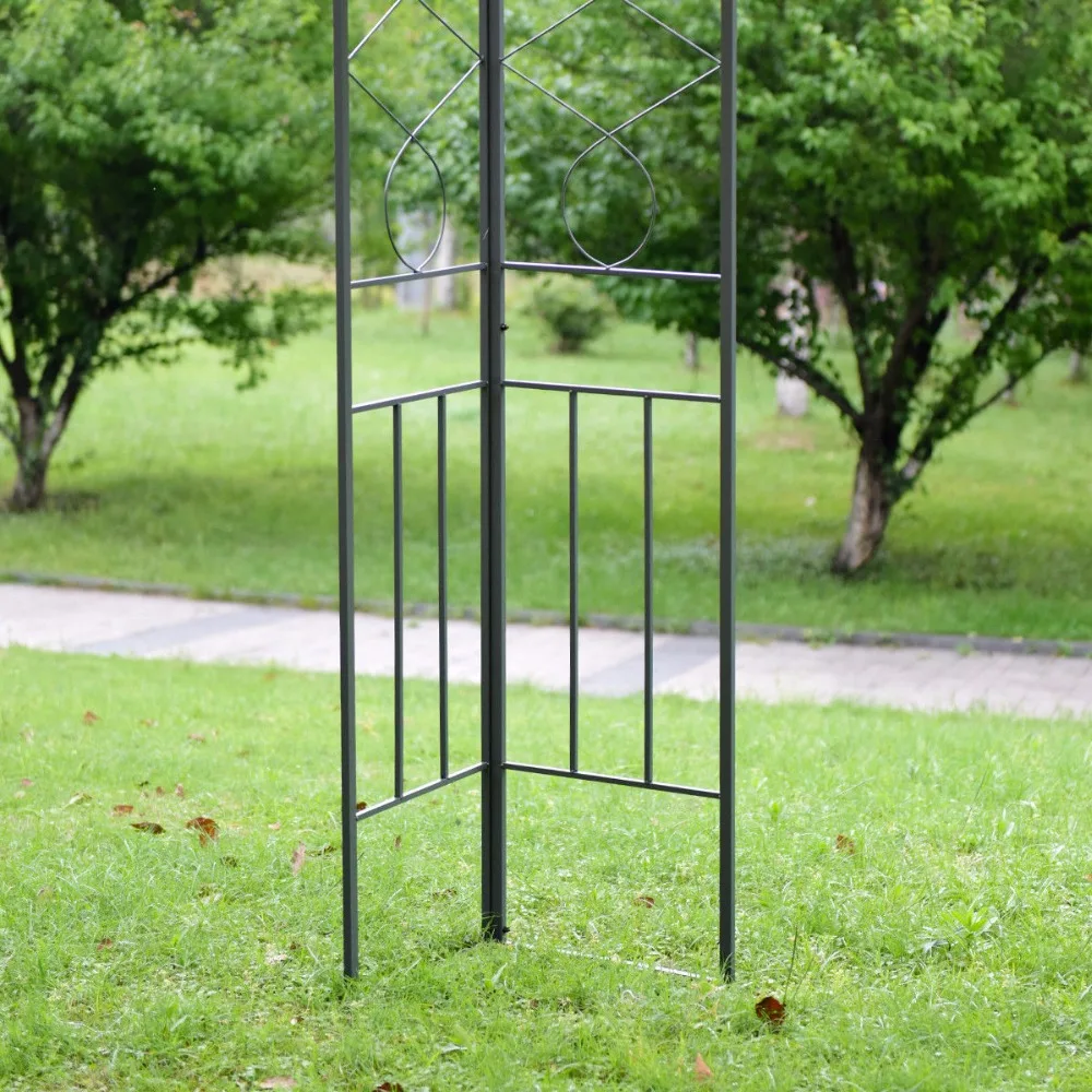 Giantex 2 ярусная 10 'x 10' террасная беседка палатка стальная рама укрытие навес