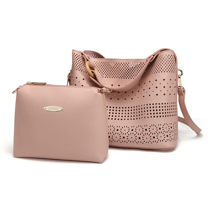Женская сумка на плечо BRIGGS с вырезами, Женская Высококачественная композитная сумка, женская сумка из искусственной кожи, женская сумка-мессенджер от известного бренда - Цвет: pink