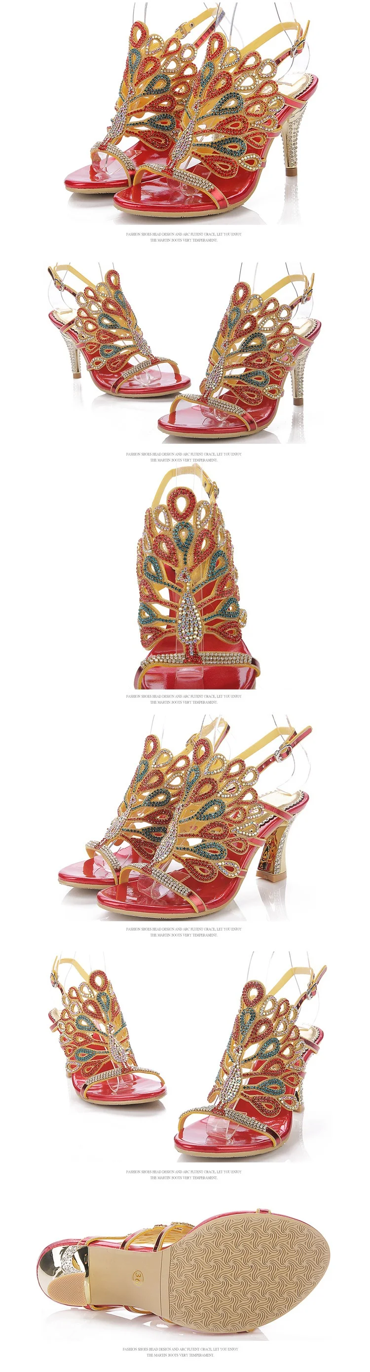 G-sparrow 2018 New Women Genuine Leather Fashion Stiletto High Heel Shoes Sexy Rhinestone Wedding Evening Sandals Big Size 1111