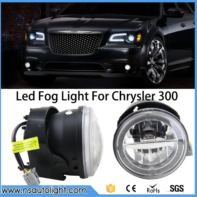 One Set Led Fog Light +Led DRL Angel eyes For Chrysler 300 Base Sedan 4-Door 05-06 For Chrysler 300  C Sedan 4-Door  05-10