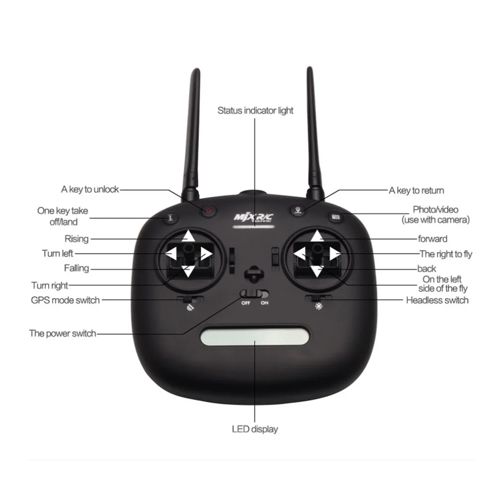 Cámara profesional Drone MJX B5W RC Drone 5 GWiFi FPV Cámara 1080 P/Waypoints/punto de interés/ retención de altitud/seguimiento de una tecla