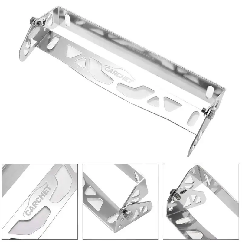 POWER RACING LICENSE PLATE FRAMES FRAME TAG HOLDER ALUMINUM Silver