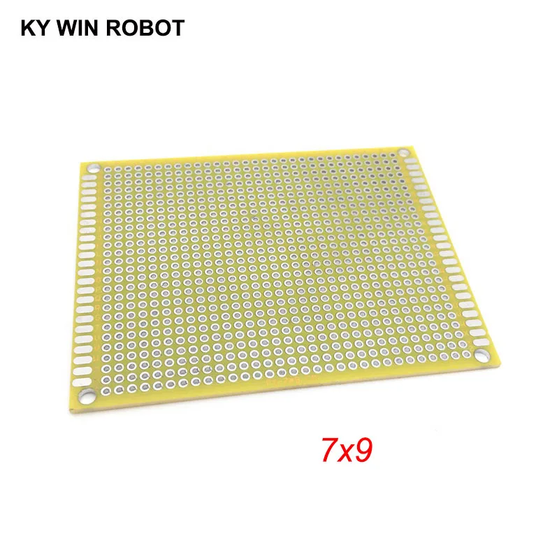 5 шт. 7x9 см 70x90 мм желтый, двух сторонний Прототип PCB универсальная печатная плата для Arduino