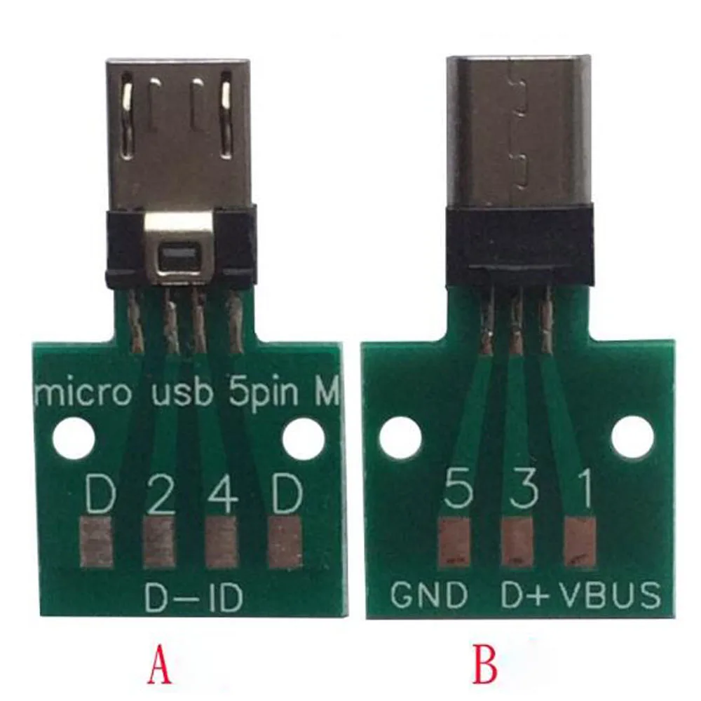 10 шт. Штекерный разъем micro USB с печатной платой V8 коннектор тестовая плата|usb usb|usb usb