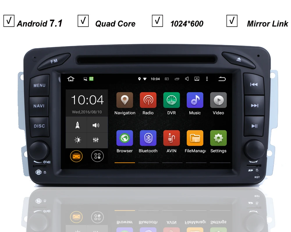 Автомобильный DVD gps плеер для Mercedes Benz W209 W203 W168 W163 W639 Viano Vito Android 7 1 Радио BT 2 Гб