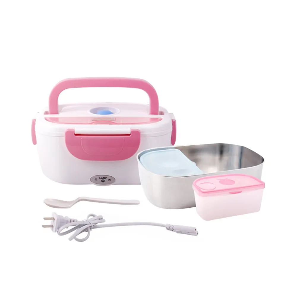 

220V AC Electric Portable Heated Lunch Food-grade Food Container Set Food Warmer Bento With For kids School Box EU Plug