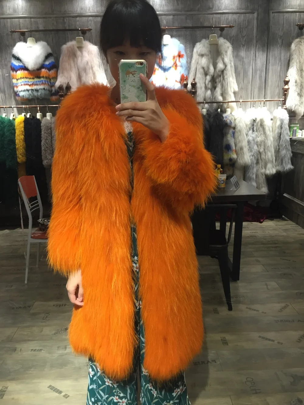 

SQXR FUR real Raccoon Dog fur coat Knitted fur coat women natural fur jacket