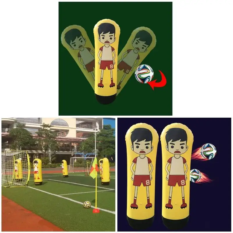 

1.6m Inflatable Football Training Goal Keeper Column Stand Tumbler Soccer Train Dummy for Kid Adult ED-shipping
