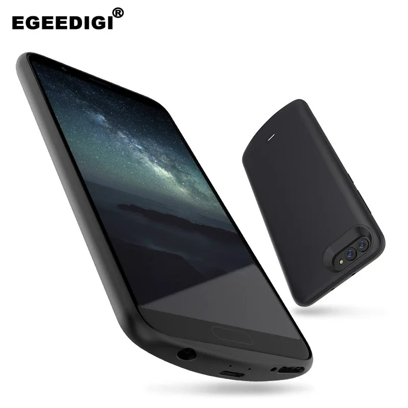 

Egeedigi Power Bank Charging Smart Chip Battery Charge Case For Huawei Honor V10 Mobile Phone External Battery Pack Back Cover