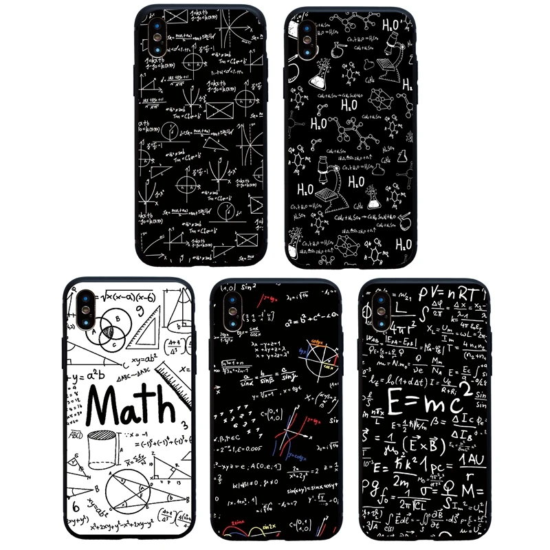 Мягкий чехол с символом математики науки физики для iphone 11 Pro Max 5s Coque 7 8 plus 6 6s X XS XR