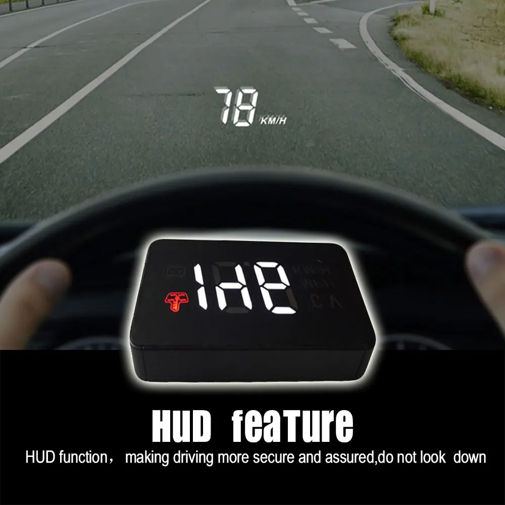 

Overspeed Warning System A100 Car HUD Head Up Display OBD2 II EUOBD Projector Windshield Auto Electronic Voltage Alarm