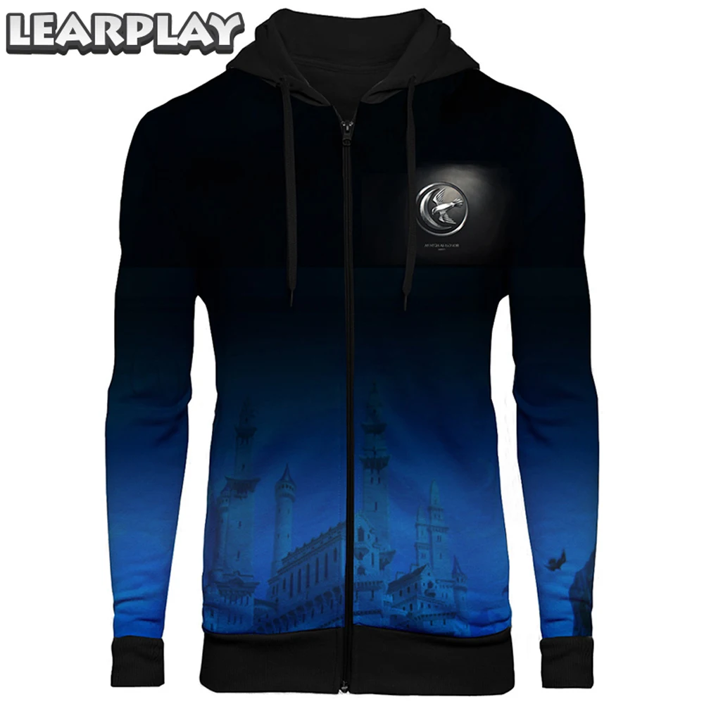 

2019 Game of Thrones Hoodies 3D Printing Zip Up Hooded Sweatshirts Spring Casual Adults Jacket Men Women Tracksuit Hip Hop Coat