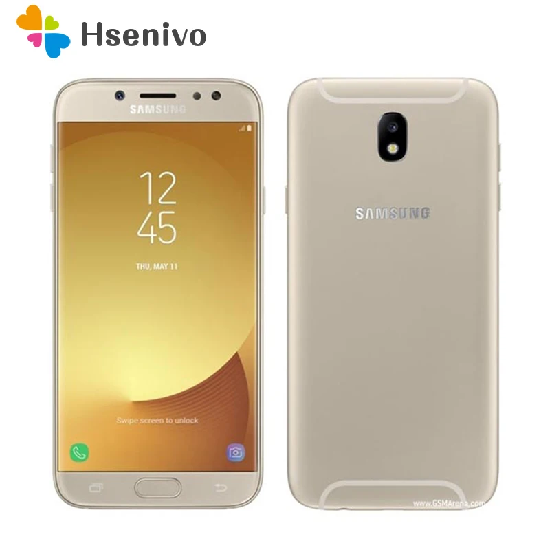 samsung Galaxy J7 Pro, разблокированный, GSM, 4G, LTE, Android, мобильный телефон, четыре ядра, две sim-карты, 5,5 дюймов, 13 МП, 3 Гб+ 16 ГБ, отремонтированный