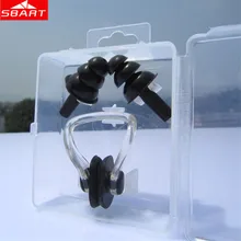 

SBART one set Soft Silicone Swimming Nose/Ear Clips Adult Water Sports Swimming Accessories Smooth Shape Swimming Nose/Ear Clips