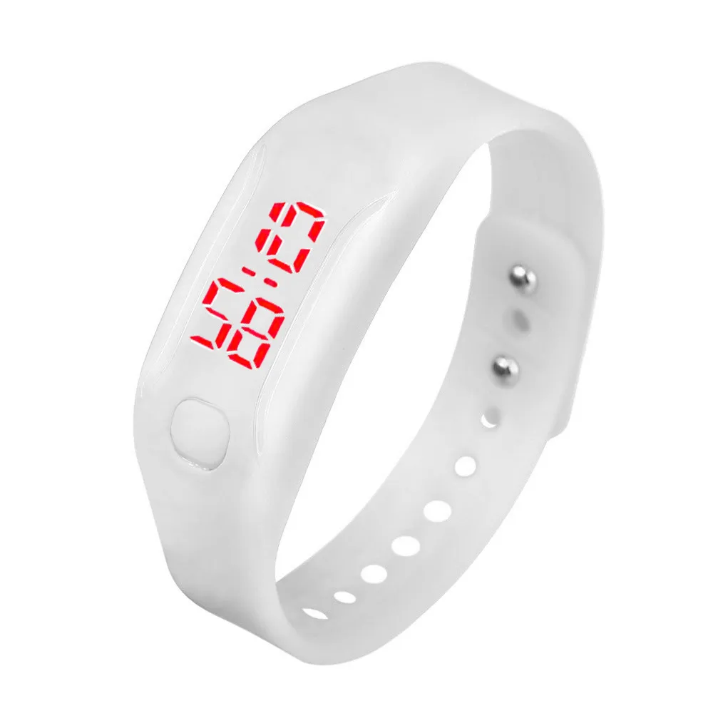Дешевые мужские женские силиконовые светодиодный часы Дата спортивный браслет цифровые наручные часы Горячая Распродажа Силиконовые черные спортивные часы