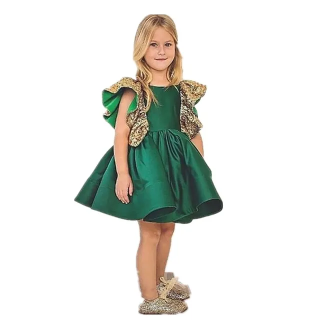 pudcoco 1 6Y Fashion Kids Girls Green Princess Dress Baby Girl Clothes