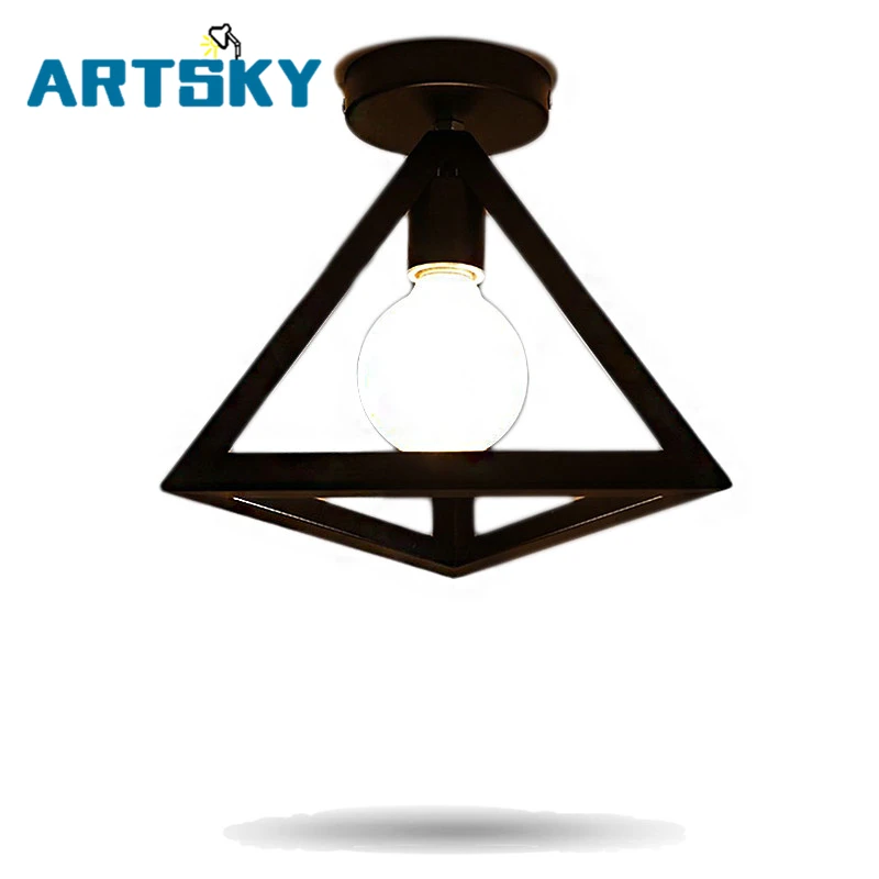 

Modern Black Iron American Rural Industrial Ceiling Lights Lighting Corridor Aisle Balcony Fitting Room Study Kitchen Lamps