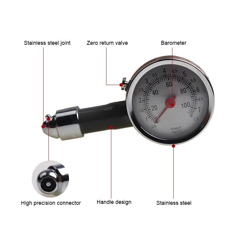 Металлический автомобильный измеритель давления в шинах, автомобильный диагностический инструмент, автомобильный велосипедный двигатель, датчик давления воздуха в шинах, тестер, система мониторинга