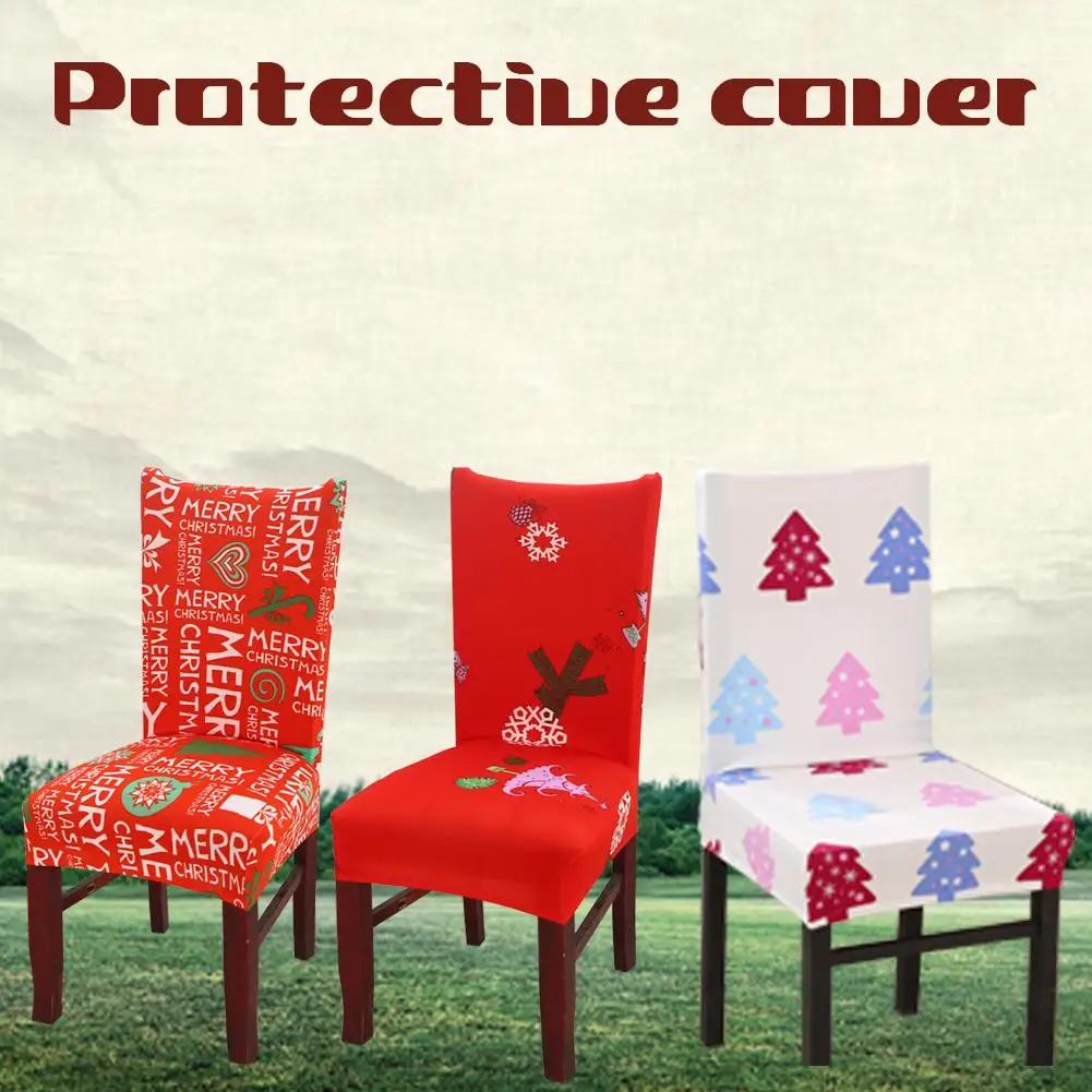 Универсальный пыленепроницаемый эластичный Банкетный Чехол для стула стульные Чехлы для стула протектор стула бытовые гостиничные обеденные рождественские украшения