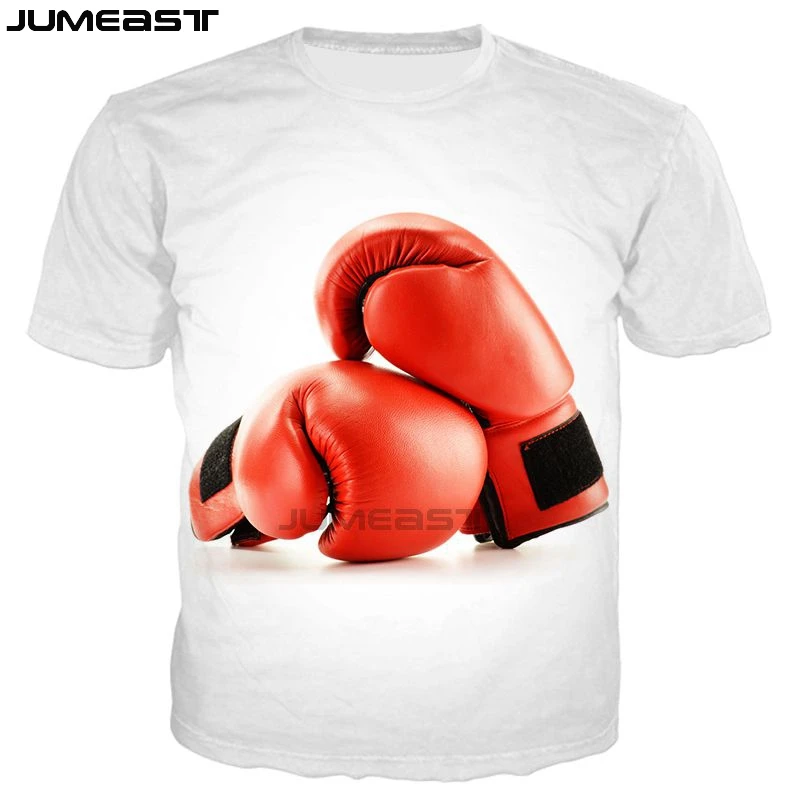 Бренд Jumeast Мужская/женская футболка с 3D принтом, Висячие боксерские перчатки с коротким рукавом, модная футболка, спортивный пуловер, летние топы, футболки