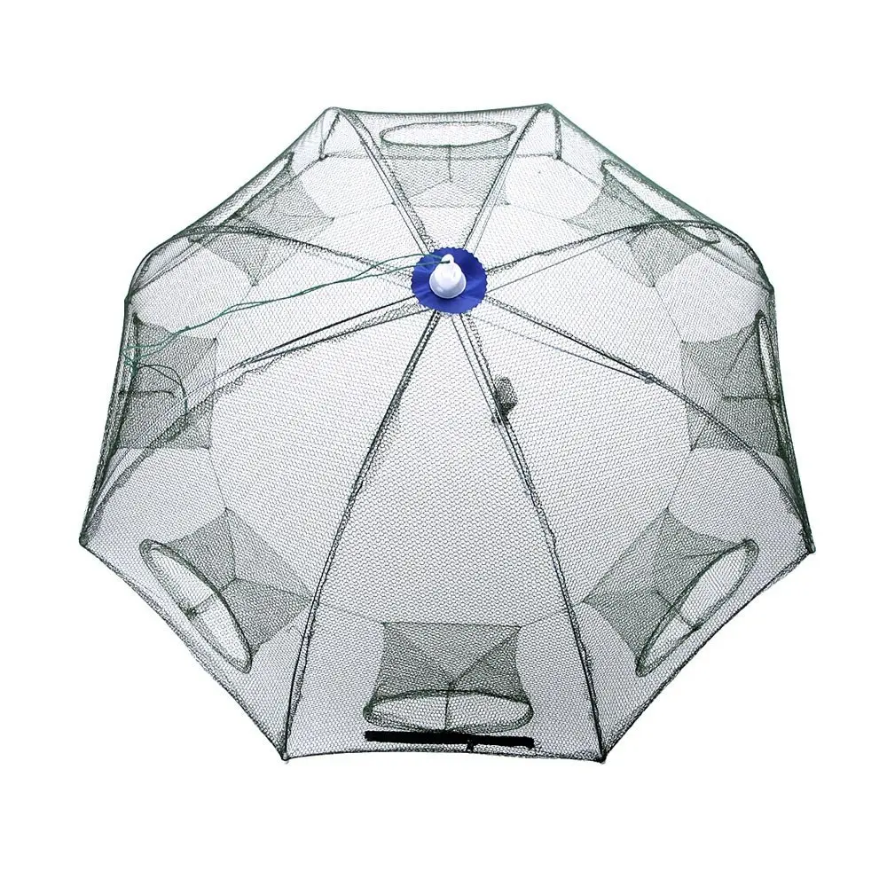

Wholesale 5X 8 Side 8 Holes 93 * 93cm Large Foldable Fishing Net Trap Shrimp Cage