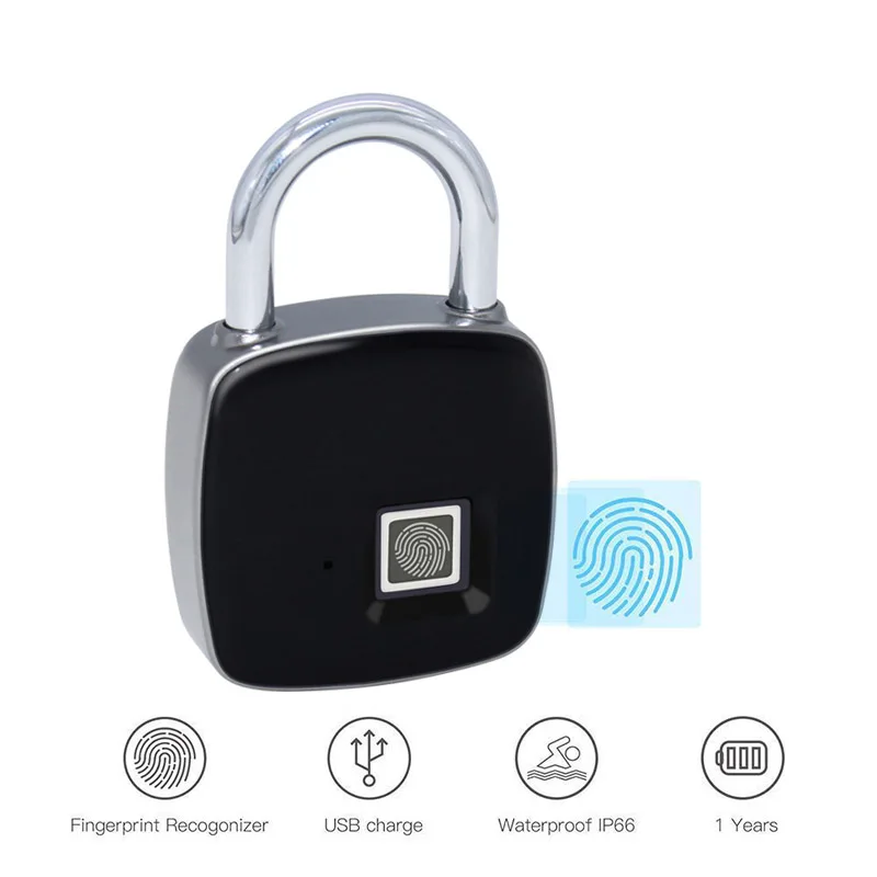 

P3 Smart Fingerprint Padlock Low-Power Waterproof Indoor Outdoor Security Digital Lock WIF66