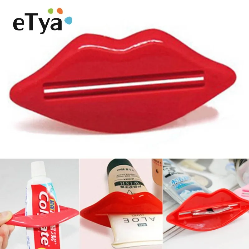 

2Pcs Sexy Hot Lip Kiss ToothPaste Squeezer Bathroom accessories Toothpaste Dispenser Home Commodity Bathroom Tube Squeezer