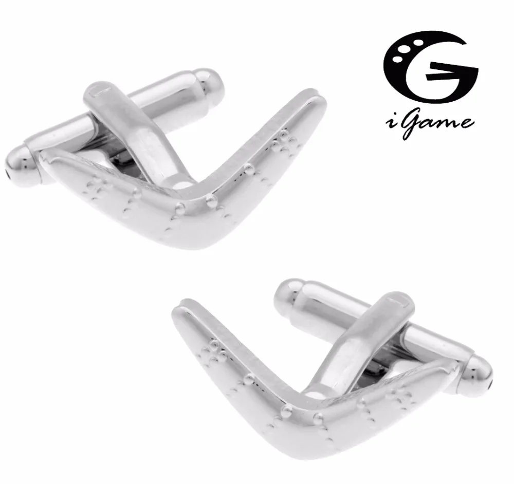 

Factory Supply Fashion Silver Colour Sport Boomerang Style Cuff Links