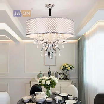 

led e14 Postmodern Iron Crystal Fabric LED Lamp LED Light Pendant Lights Pendant Lamp Pendant Light For Foyer Dinning Room