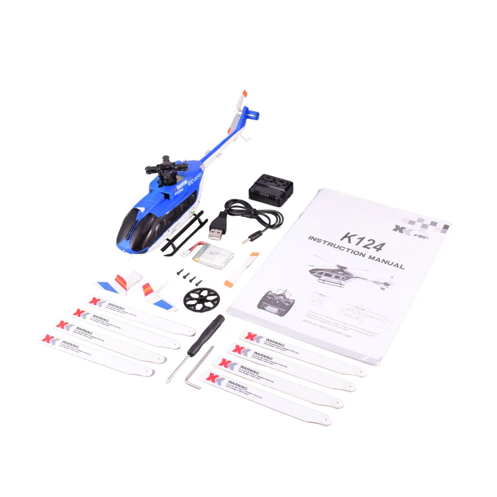 Wltoys XK EC145 K124 6CH бесколлекторный р/у вертолет 3D 6G система дистанционного управления игрушка передатчик совместим с FUTABA S-FHSS - Цвет: BNF(without remote)