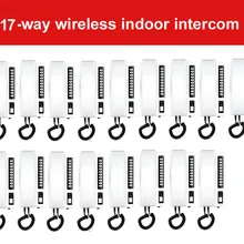 ZHUDELE Новое прибытие 2,4 ГГц цифровой беспроводной внутренний домофон/домофон для 17 комнат, 99 Выдвижная гарнитура, стабильный сигнал трансми