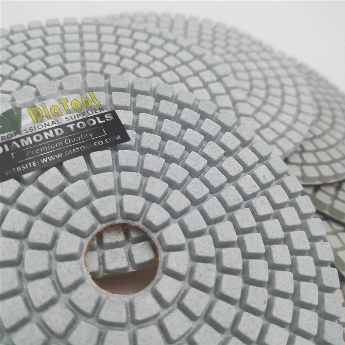SHDIATOOL 10pcs 4"/100mm Grit 3000 Professional White Diamond Wet Polishing Pads Resin Bond Sanding Discs Stone Polishing Disc