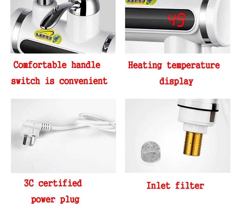 Electric Kitchen Water Heater Tap Instant Hot Water Faucet Heater Cold Heating Faucet Tankless Instantaneous Water Heater (17)