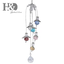H& D, Радужный производитель, Хрустальный хранитель, летающий ангел, Ловец солнца с 20 мм, шар, призма, подвеска, для дома, на окно, висящий, Ловец Солнца, подарки