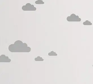Экологичные виниловые наклейки на стену с изображением облаков и милых мультипликационных персонажей для детской комнаты, декор для детской комнаты в скандинавском стиле - Цвет: Серый