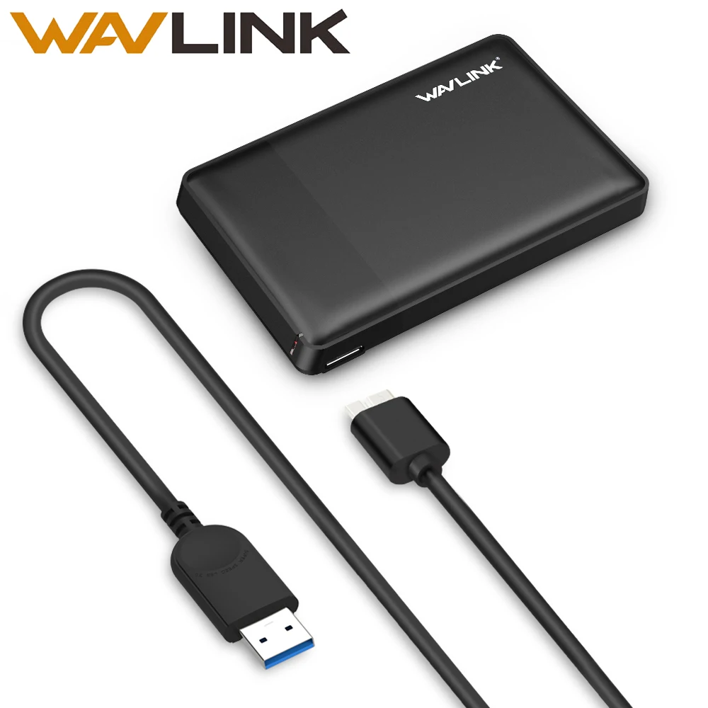 Wavlink 2,5 дюйма SATA внешний жесткий диск чехол USB 3,0 5 Гбит/с Поддержка UASP& SATA I/II/III Plug& play для 2," HDD& SSD