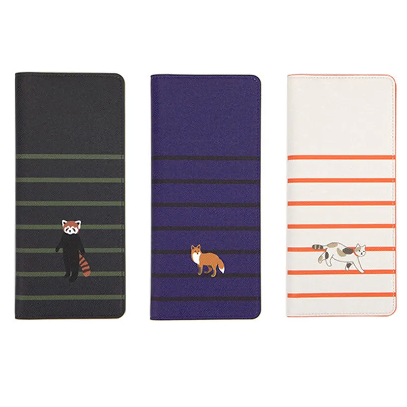 

Passport package lovely cartoon wallet air ticket travel document pu leather long card folder holder cover men women card bag