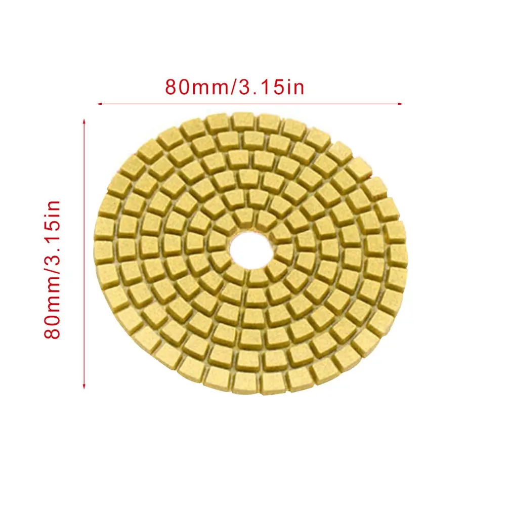 3 дюйма Алмазные полировальные колодки прочный Гранит Камень Полировальный коврик портативный шлифовальный диск для гранита мрамора