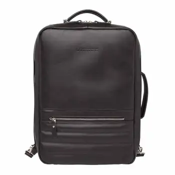 

LAKESTONE men's leather transformer backpack BANISTER BLACK for male