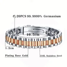SGS Аутентификация экспорт в Корея Биотерапия лечебный браслет 20 шт 99.9999% браслеты из Германия и браслеты мужские ювелирные изделия