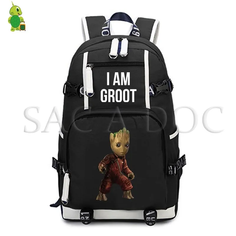 

Avengers Guardians of The Galaxy Luminous Backpack Superhero Laptop Backpack for Teenage Girls Boys Casual Rucksack Travel Bags