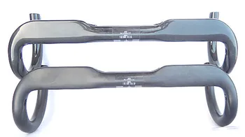 

free shipping sale hot 2015 new no logo full carbon fiber road handlbar 4 holes Internal handlebar Small resistance bike bar