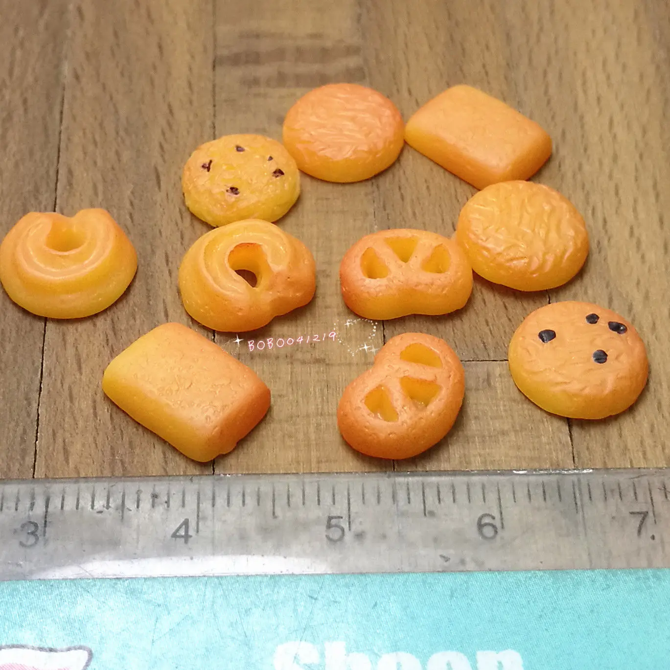 Dollhouse Miniature 1:12 Toy Kitchen Food 10 Pieces Cookies Length 1cm SPO568