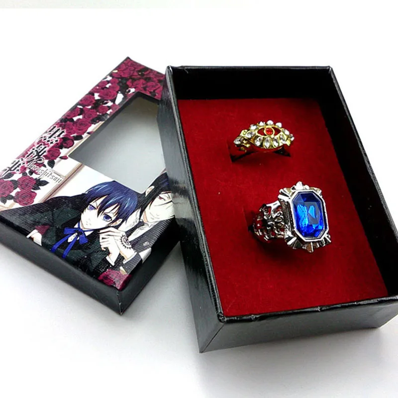 Anime Black Butler Metal Ring Ciel Phantomhive Cosplay Accessories Sebastian Michaelis Fashion Pendants for Men Women Gift elvira costume Cosplay Costumes